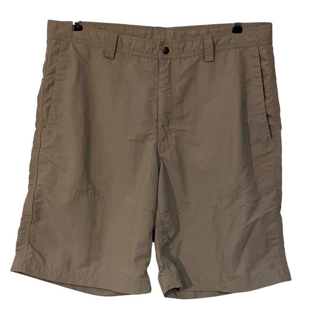The North Face Mens Khaki Nylon Hiking Shorts Gorpcore Hiking Camping Size 40